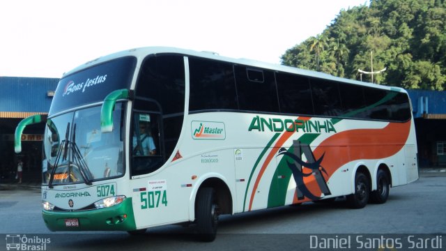 Empresa de Transportes Andorinha 5074 na cidade de Santos, São Paulo, Brasil, por Daniel Santos Sardi. Número da foto: #775209.