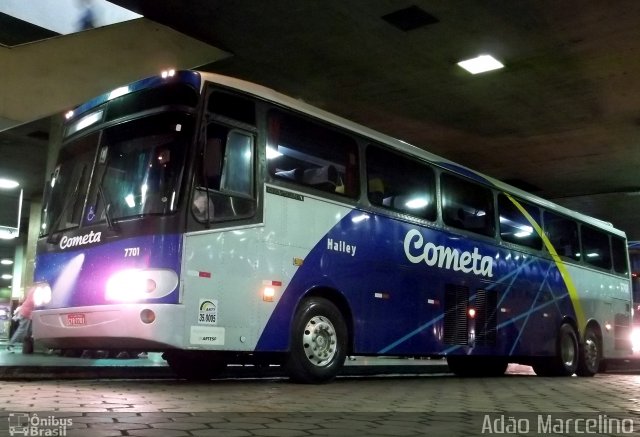 Viação Cometa 7701 na cidade de Belo Horizonte, Minas Gerais, Brasil, por Adão Raimundo Marcelino. ID da foto: 779117.