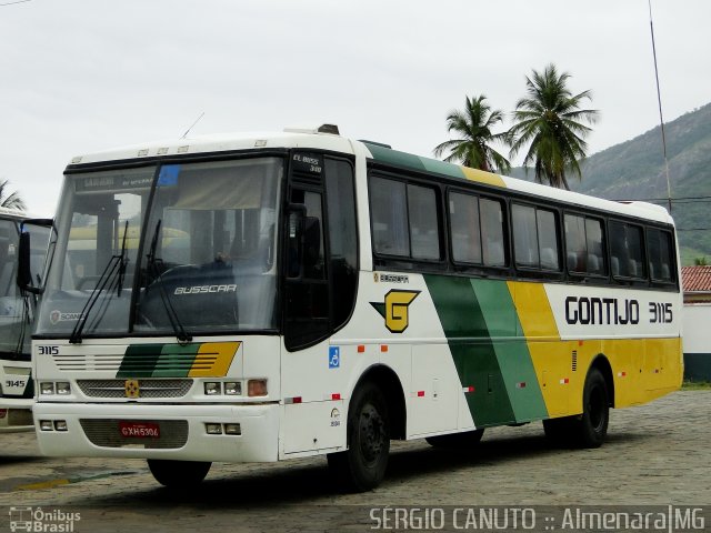 Empresa Gontijo de Transportes 3115 na cidade de Almenara, Minas Gerais, Brasil, por Sérgio Augusto Braga Canuto. ID da foto: 779542.