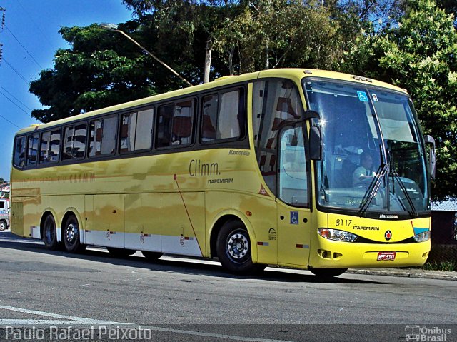 Viação Itapemirim 8117 na cidade de São José dos Campos, São Paulo, Brasil, por Paulo Rafael Peixoto. ID da foto: 779411.