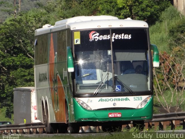 Empresa de Transportes Andorinha 5269 na cidade de Queimados, Rio de Janeiro, Brasil, por Sidcley Lourenço. ID da foto: 783019.