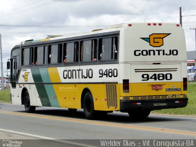 Empresa Gontijo de Transportes 9480 na cidade de Vitória da Conquista, Bahia, Brasil, por Welder Dias. ID da foto: 784929.