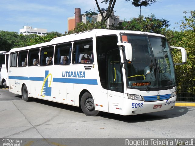 Litorânea Transportes Coletivos 5092 na cidade de São Paulo, São Paulo, Brasil, por Rogério Teixeira Varadi. Número da foto: #786026.