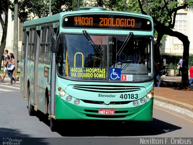 Urca Auto Ônibus 40183 na cidade de Belo Horizonte, Minas Gerais, Brasil, por Nerilton F.  ônibus. Número da foto: #787681.