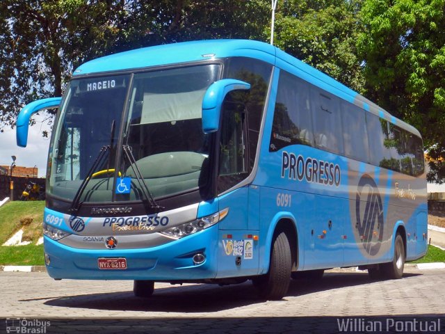 Auto Viação Progresso 6091 na cidade de Maceió, Alagoas, Brasil, por Willian Pontual. Número da foto: #787140.