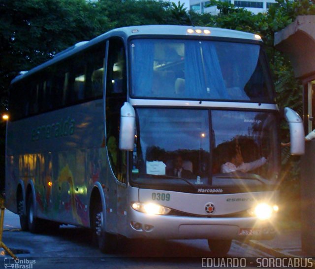 Viação Esmeralda Transportes 0309 na cidade de São Paulo, São Paulo, Brasil, por EDUARDO - SOROCABUS. Número da foto: #787323.