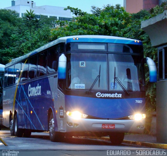 Viação Cometa 7667 na cidade de São Paulo, São Paulo, Brasil, por EDUARDO - SOROCABUS. Número da foto: #787304.