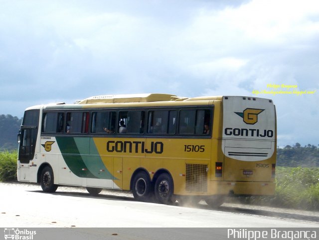 Empresa Gontijo de Transportes 15105 na cidade de João Monlevade, Minas Gerais, Brasil, por Philippe Almeida. ID da foto: 787790.