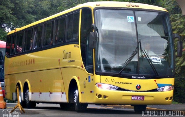 Viação Itapemirim 8115 na cidade de São Paulo, São Paulo, Brasil, por Icaro Ricardo Quadros Evangelista. ID da foto: 787999.