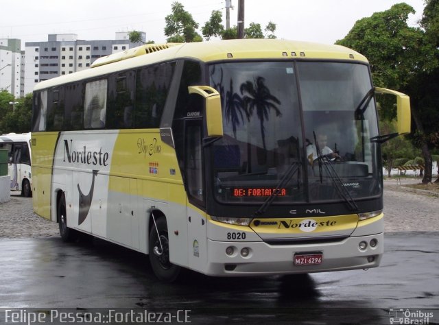 Viação Nordeste 8020 na cidade de Fortaleza, Ceará, Brasil, por Felipe Pessoa de Albuquerque. Número da foto: #789119.