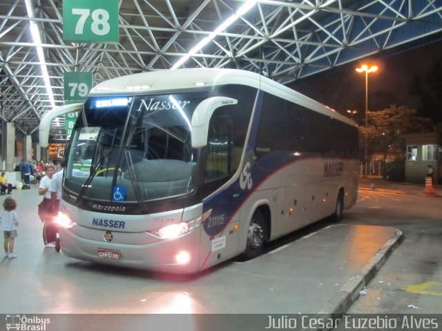 Viação Nasser 211115 na cidade de São Paulo, São Paulo, Brasil, por Julio Cesar Euzebio Alves. Número da foto: #790472.