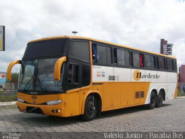 Viação Nordeste 0660 na cidade de Campina Grande, Paraíba, Brasil, por Valério Júnior. Número da foto: #791620.
