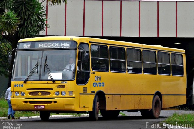 AVOA - Auto Viação Ourinhos Assis 6910 na cidade de Ourinhos, São Paulo, Brasil, por Francisco Ivano. Número da foto: #792063.
