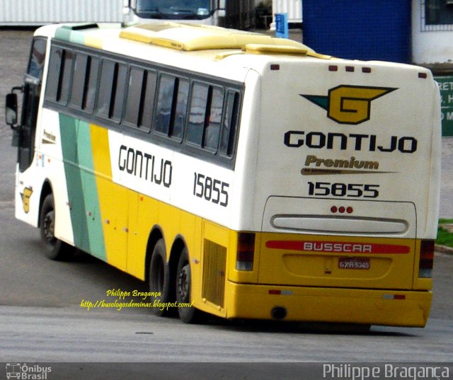 Empresa Gontijo de Transportes 15855 na cidade de João Monlevade, Minas Gerais, Brasil, por Philippe Almeida. ID da foto: 793537.