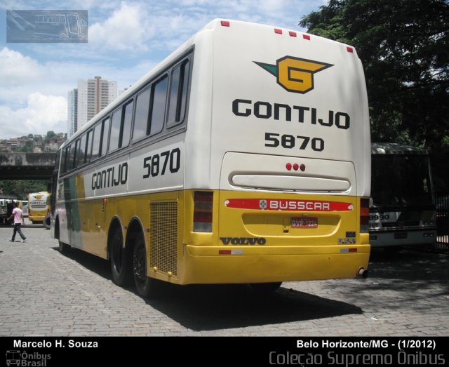 Empresa Gontijo de Transportes 5870 na cidade de Belo Horizonte, Minas Gerais, Brasil, por Marcelo H.  Souza. Número da foto: #794528.