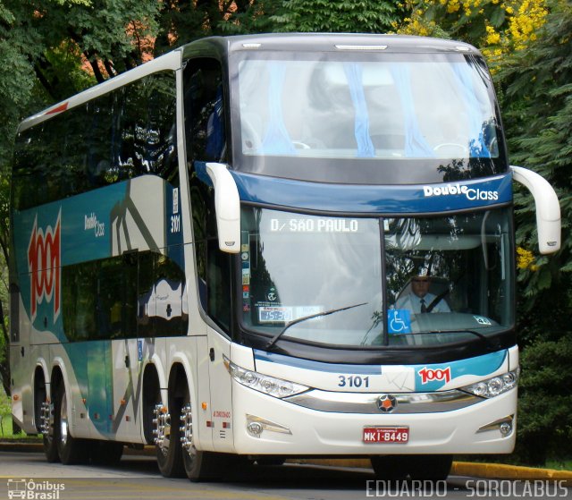 Auto Viação 1001 3101 na cidade de São Paulo, São Paulo, Brasil, por EDUARDO - SOROCABUS. Número da foto: #794225.