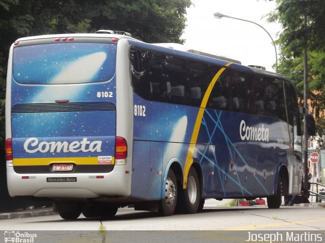 Viação Cometa 8102 na cidade de São Paulo, São Paulo, Brasil, por Joseph Martins. Número da foto: #794130.