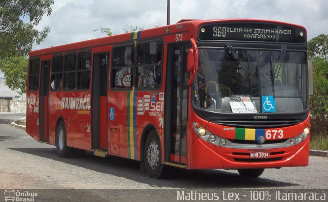Itamaracá Transportes 673 na cidade de Recife, Pernambuco, Brasil, por Matheus Lex. Número da foto: #796331.
