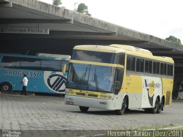 Viação Nordeste 1060 na cidade de João Pessoa, Paraíba, Brasil, por Heron R.  Junior. Número da foto: #758915.