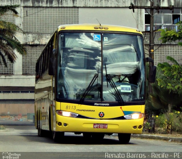 Viação Itapemirim 8113 na cidade de Recife, Pernambuco, Brasil, por Renato Barros. ID da foto: 798402.