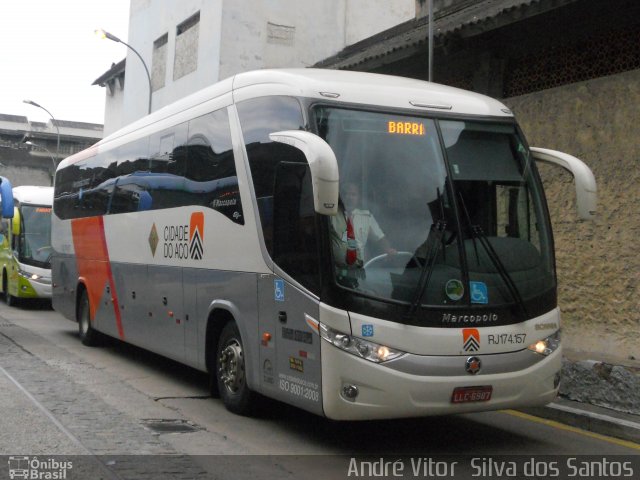 Viação Cidade do Aço RJ 174.157 na cidade de Rio de Janeiro, Rio de Janeiro, Brasil, por André Vitor  Silva dos Santos. Número da foto: #797026.