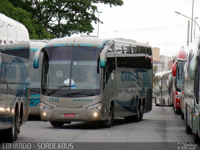 Viação Garcia 7512 na cidade de São Paulo, São Paulo, Brasil, por EDUARDO - SOROCABUS. ID da foto: 800400.