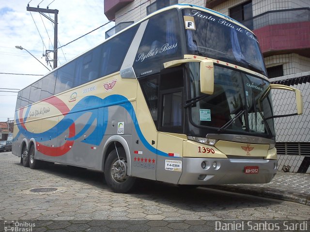 Viação Santa Rita de Cássia 1390 na cidade de Praia Grande, São Paulo, Brasil, por Daniel Santos Sardi. Número da foto: #799692.