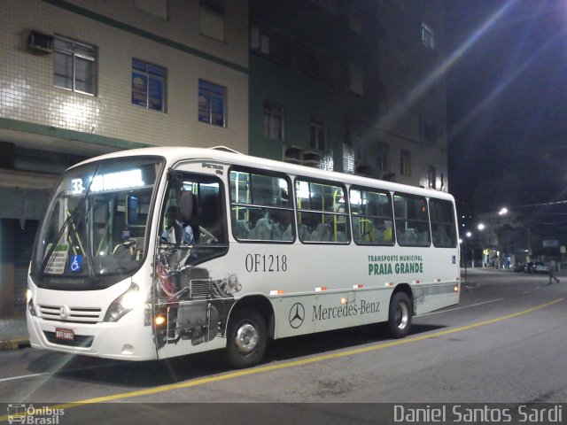 Viação Piracicabana Praia Grande 1218 na cidade de Praia Grande, São Paulo, Brasil, por Daniel Santos Sardi. Número da foto: #799208.
