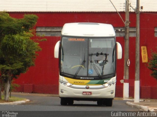 Empresa Gontijo de Transportes 18060 na cidade de Araxá, Minas Gerais, Brasil, por Guilherme Antonio. Número da foto: #802226.