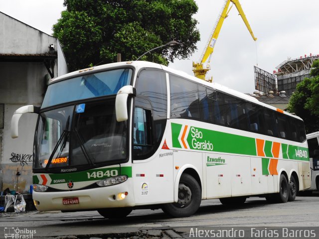 Cia. São Geraldo de Viação 14840 na cidade de Rio de Janeiro, Rio de Janeiro, Brasil, por Alexsandro  Farias Barros. Número da foto: #802290.