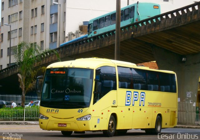 BPA Transportes 49 na cidade de Belo Horizonte, Minas Gerais, Brasil, por César Ônibus. ID da foto: 803331.