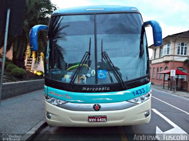 Aliança Tur Transporte de Passageiros e Turismo 1433 na cidade de Joinville, Santa Catarina, Brasil, por Andrews  Fuscolin. Número da foto: #805050.