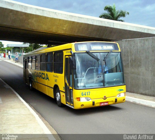 Viação Garcia 6417 na cidade de Londrina, Paraná, Brasil, por David Arthur. Número da foto: #803099.