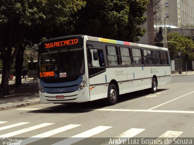 Real Auto Ônibus C41412 na cidade de Rio de Janeiro, Rio de Janeiro, Brasil, por André Luiz Gomes de Souza. Número da foto: #804805.