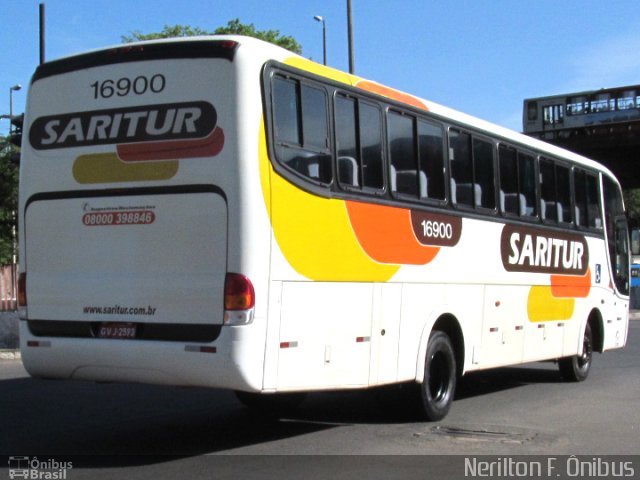 Saritur - Santa Rita Transporte Urbano e Rodoviário 16900 na cidade de Belo Horizonte, Minas Gerais, Brasil, por Nerilton F.  ônibus. ID da foto: 806657.