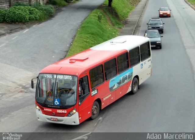 Vianel > Auto Viação Pioneira 02043 na cidade de Belo Horizonte, Minas Gerais, Brasil, por Adão Raimundo Marcelino. Número da foto: #806881.