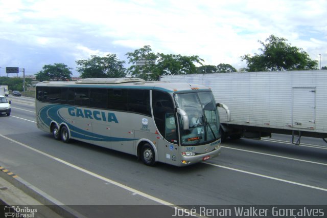 Viação Garcia 7491 na cidade de São Paulo, São Paulo, Brasil, por José Renan Walker Gonçalves. Número da foto: #810071.