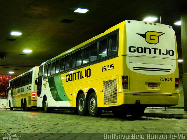 Empresa Gontijo de Transportes 15105 na cidade de Belo Horizonte, Minas Gerais, Brasil, por Drill Silva. ID da foto: 810965.