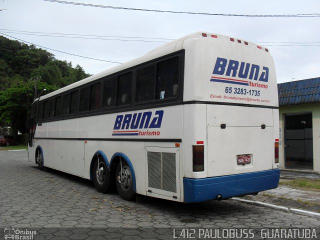 Bruna Turismo 7420 na cidade de Guaratuba, Paraná, Brasil, por Paulobuss  Guaratuba. ID da foto: 810030.