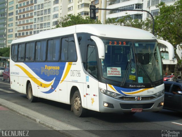 Expresso Pégaso D87796 na cidade de Rio de Janeiro, Rio de Janeiro, Brasil, por Luis Nunez. ID da foto: 810699.