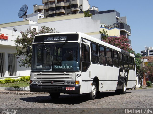 Stadtbus 55 na cidade de Santa Cruz do Sul, Rio Grande do Sul, Brasil, por Herbert Zils. Número da foto: #812420.
