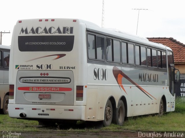 Auto Ônibus Macacari 8090 na cidade de Trindade, Goiás, Brasil, por Douglas Andrez. ID da foto: 812162.