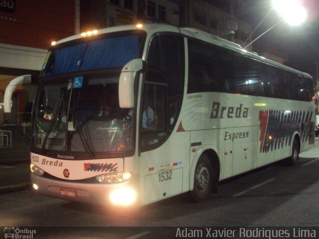 Breda Transportes e Serviços 1532 na cidade de Cubatão, São Paulo, Brasil, por Adam Xavier Rodrigues Lima. Número da foto: #814753.
