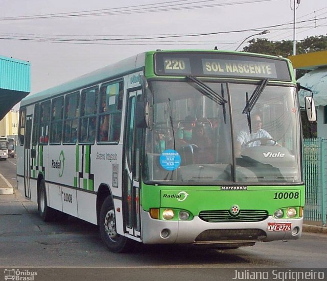 Sigma Transportes Coletivos 10008 na cidade de Piracicaba, São Paulo, Brasil, por Juliano Sgrigneiro. Número da foto: #817416.