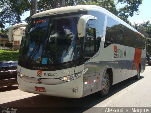 Viação Cidade do Aço RJ 174.073 na cidade de Caxambu, Minas Gerais, Brasil, por Alexandre  Magnus. Número da foto: #762080.