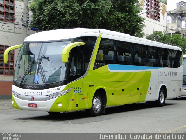 Costa Verde Transportes RJ 217.020 na cidade de Rio de Janeiro, Rio de Janeiro, Brasil, por Josenilton  Cavalcante da Cruz. Número da foto: #762012.