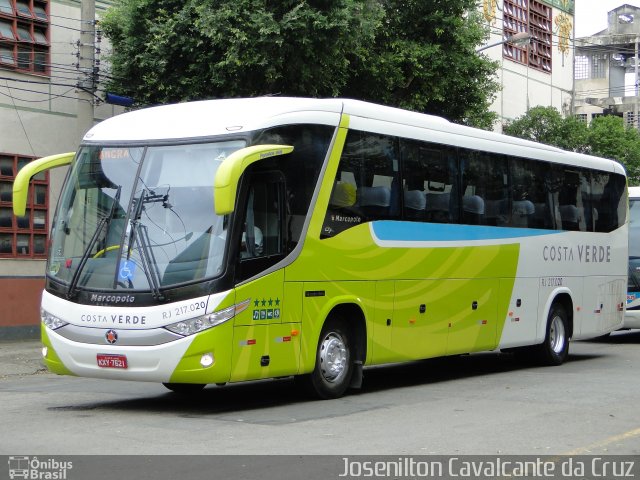 Costa Verde Transportes RJ 217.020 na cidade de Rio de Janeiro, Rio de Janeiro, Brasil, por Josenilton  Cavalcante da Cruz. ID da foto: 762012.