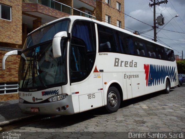 Breda Transportes e Serviços 1815 na cidade de Praia Grande, São Paulo, Brasil, por Daniel Santos Sardi. Número da foto: #820234.