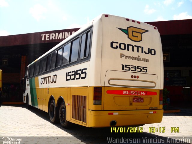 Empresa Gontijo de Transportes 15355 na cidade de Coronel Fabriciano, Minas Gerais, Brasil, por Wanderson Vinícius Amorim. ID da foto: 819636.