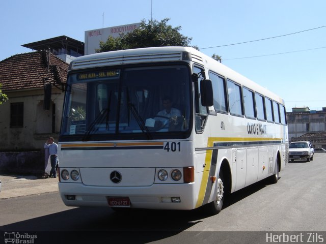Viação Ouro e Prata 401 na cidade de Ijuí, Rio Grande do Sul, Brasil, por Herbert Zils. Número da foto: #818566.